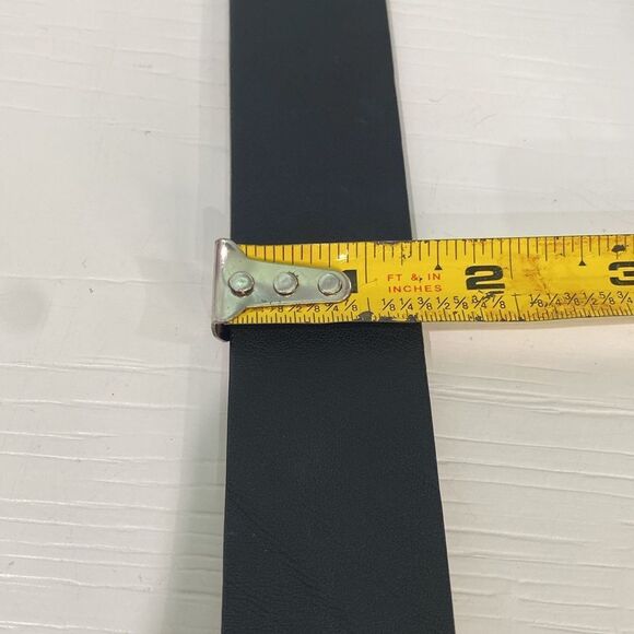 Qualheim Bollorini Italy Black Genuine Leather Bubble Glass Belt Size Small - Picture 12 of 14